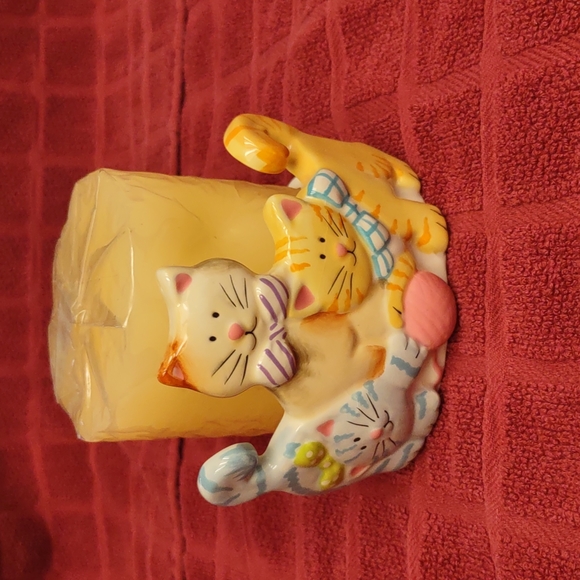Other - Whimsical ceramic cat candle holder